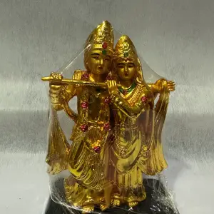 Golden Radha Krishna Statue